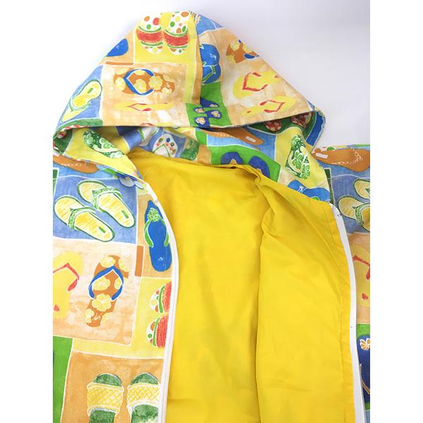 古着 80-90s C&Cジップ ビーチ サンダル 総柄 ハンドメイド コットン ジャケット パーカー XL位 美品!! 古着 古着 80-90s C&Cジップ ビーチ サンダル 総柄 ハンドメイド コットン