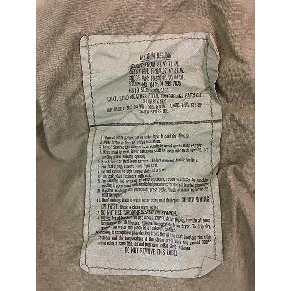 古着 80s 米軍 US ARMY M-65 スカル ハンドペイント ウッドランド カモ