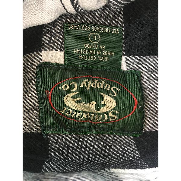 古着 90s Stillwater Supply Co 黒白 モノトーン ブロック チェック