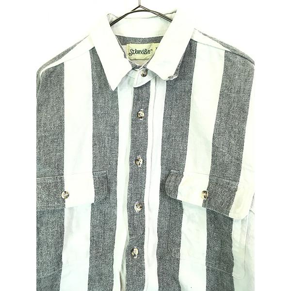 古着 80s St John's Bay BIG MAC 貴重!! 太ピッチ ワイド ストライプ