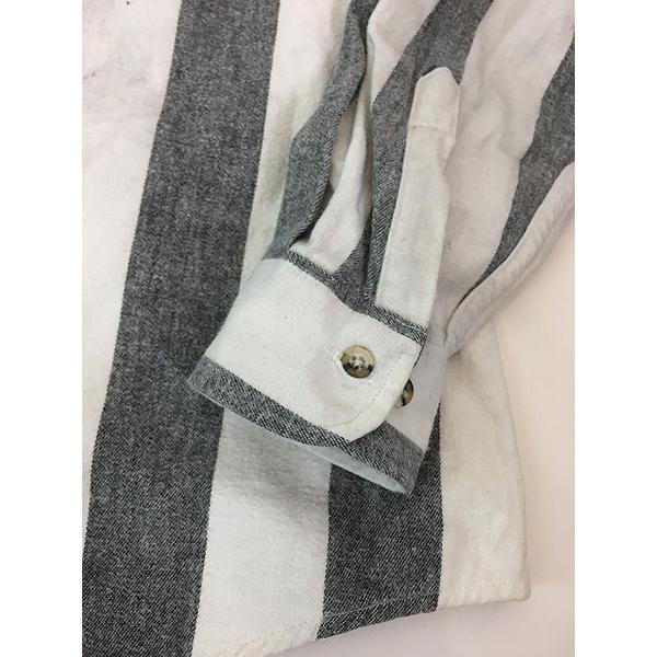 古着 80s St John's Bay BIG MAC 貴重!! 太ピッチ ワイド ストライプ ヘビー フランネル シャツ ヘビネル XL-Tall 古着 80s St John's Bay BIG MAC 貴重!! 太ピッチ ワイド ストライプ