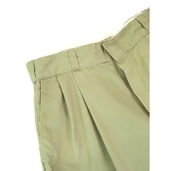 古着 90s USA製 Dickies 2タック コットンツイル ワーク チノ パンツ