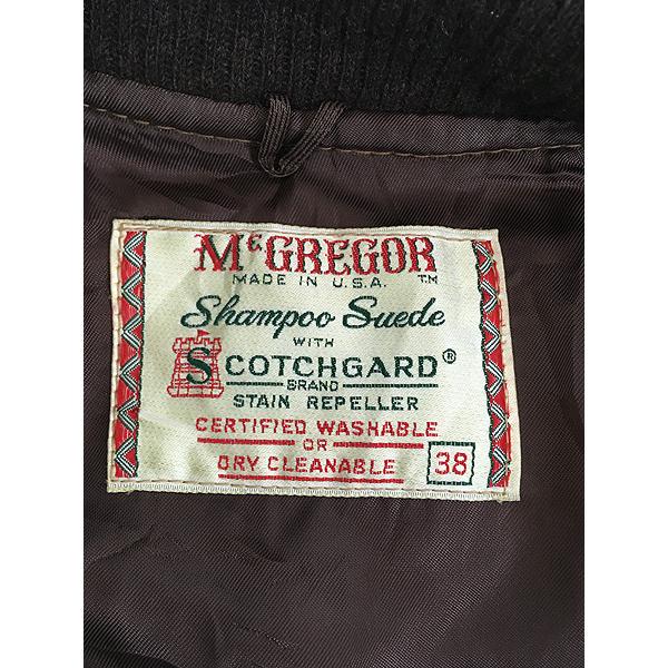 古着 60s USA製 McGREGOR 「Shampoo Suede With Scotchgard」 本革
