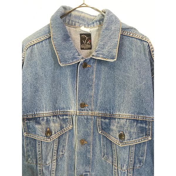 美品！USA製 Disney 美女と野獣 デニムジャケット 　劇団四季　L 古着 90-00s Disney 美女と野獣 Beauty and the Beast