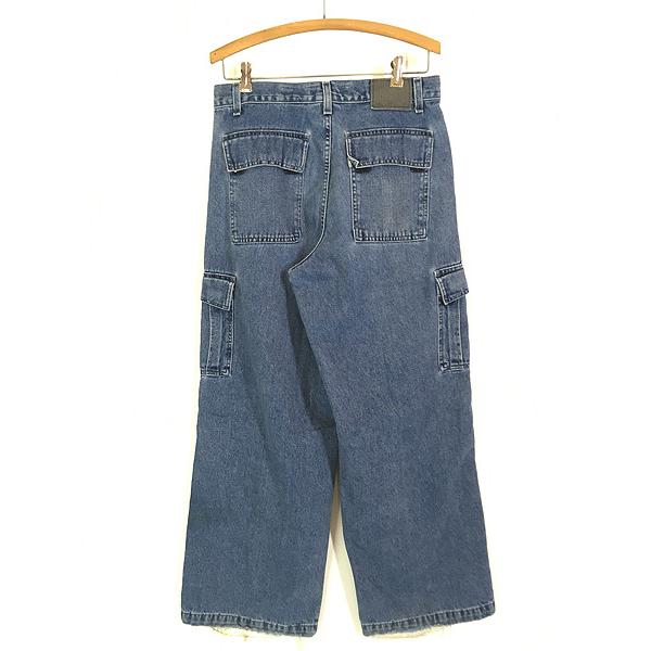 古着 90s Levi's Silver Tab 「jeans」 ブルー デニム カーゴ パンツ