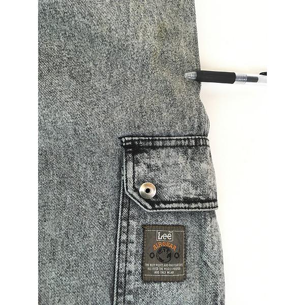 古着 90s Lee 「AIRGEAR」 ブラック ケミカル デニム カーゴ