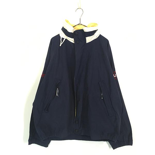 古着 90s Nautica Ocean Sportsman アーム 刺しゅう 比翼 2way ナイロン ジャケット L 古着 | 