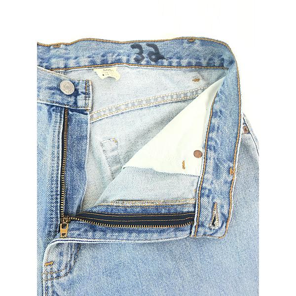 古着 90s Levi's 505-4834 ブルー デニム パンツ ジーンズ スリム W34