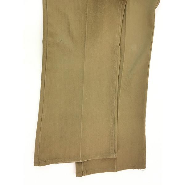 古着 70s USA製 Lee 202-1624 コットン ピケ パンツ ブーツカット フレア モカ!! W36 L31 古着 70s USA製 Lee 202-1624 コットン ピケ パンツ ブーツカット