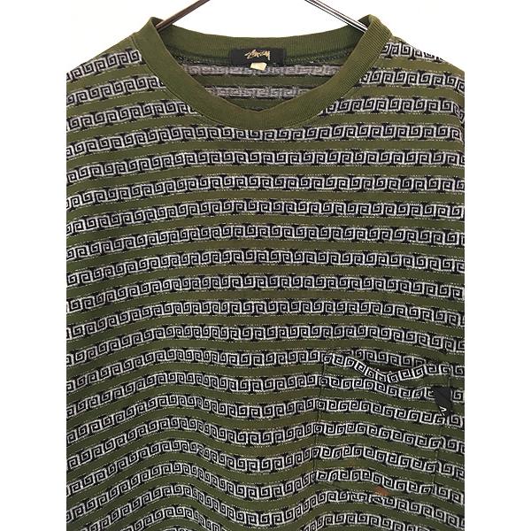 古着 80s STUSSY 最初期 黒タグ 100%コットン ジャガード 古着 80s STUSSY 最初期 黒タグ 100%コットン ジャガード