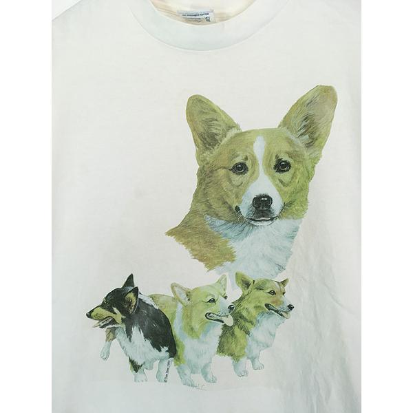 古着 90s USA製 犬 コーギー アニマル リアル グラフィック T 古着 90s USA製 犬 コーギー アニマル リアル グラフィック T