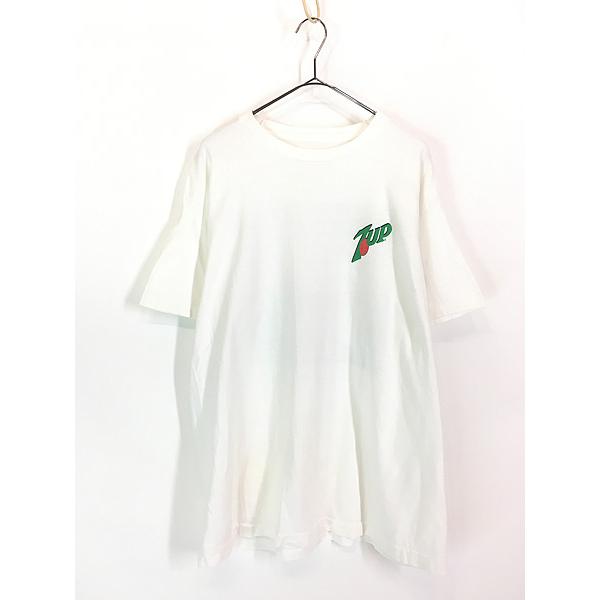 古着 90s 7UP セブンアップ 企業 ロゴ アート Tシャツ XL位 古着 90s 7UP セブンアップ 企業 ロゴ アート Tシャツ XL位