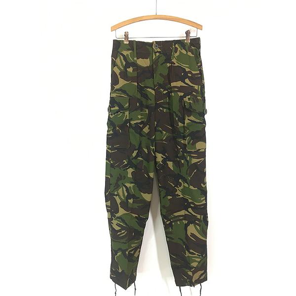 実物 80s イギリス軍 DPM 迷彩 コンバットパンツ ヴィンテージ 古着 Deadstock!! イギリス軍 DPM ブラッシュパターン カモ 迷彩