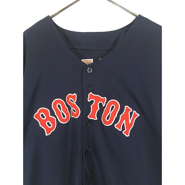 00's MLB ボストン レッドソックス XXL ビジター 古着 ゲームシャツ