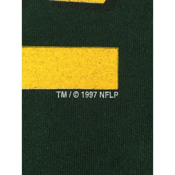 古着 90s NFL Green Bay Packers パッカーズ BIG プリント Tシャツ XL