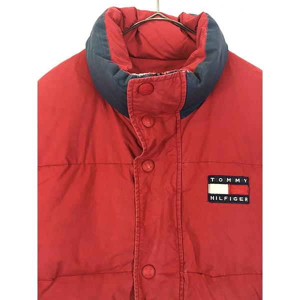 古着 90s   フラッグ パッチ リバーシブル ダウン ジャケット M 古着 古着 90s TOMMY HILFIGER フラッグ パッチ リバーシブル ダウン