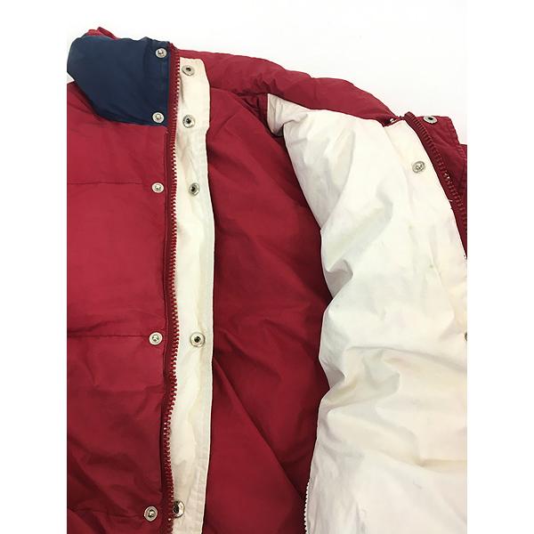 古着 90s TOMMY HILFIGER フラッグ パッチ リバーシブル ダウン
