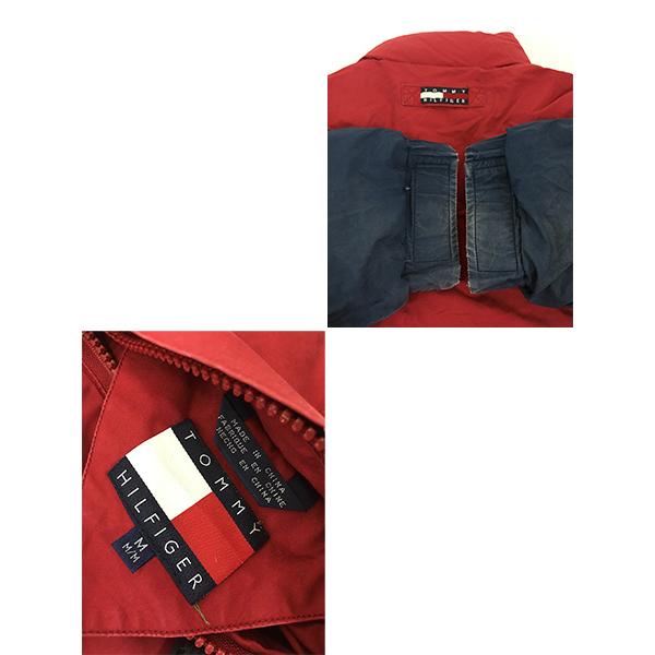 古着 90s TOMMY HILFIGER フラッグ パッチ リバーシブル ダウン