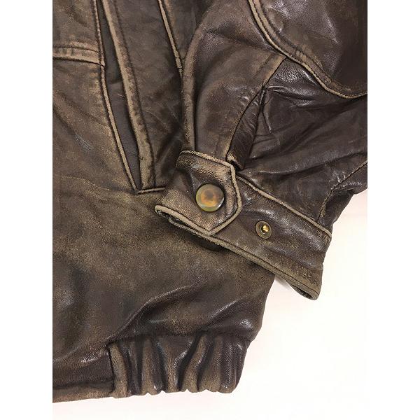 古着 90s Nautica 2way 本革 オール レザー ジャケット ブルゾン 42