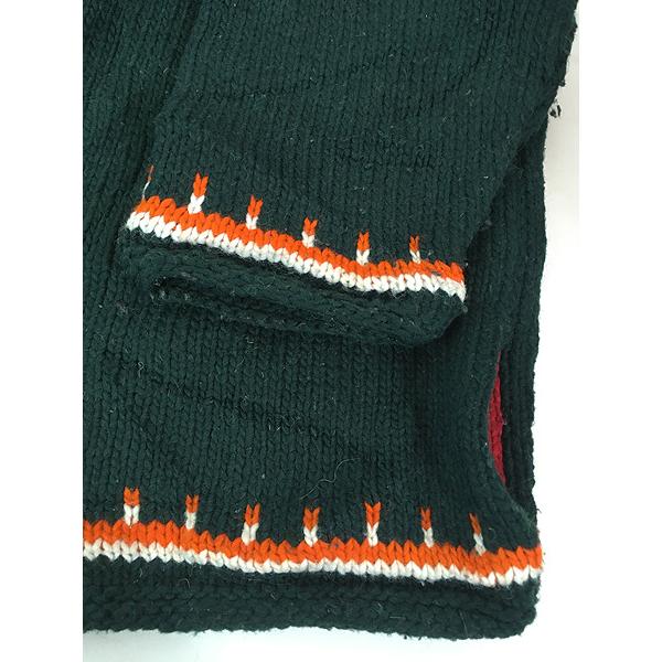 古着 80s エクアドル製 LA LLAMA フラワー デイジー モチーフ ヘビー