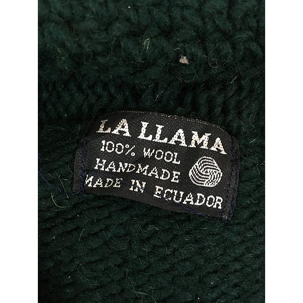 古着 80s エクアドル製 LA LLAMA フラワー デイジー モチーフ ヘビー