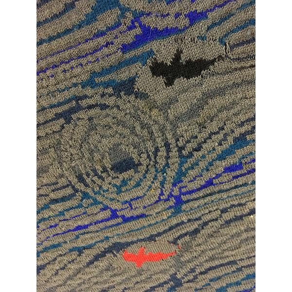 古着 90s Australia製 FAR HORIZONE 金魚 おさかな アート ウール