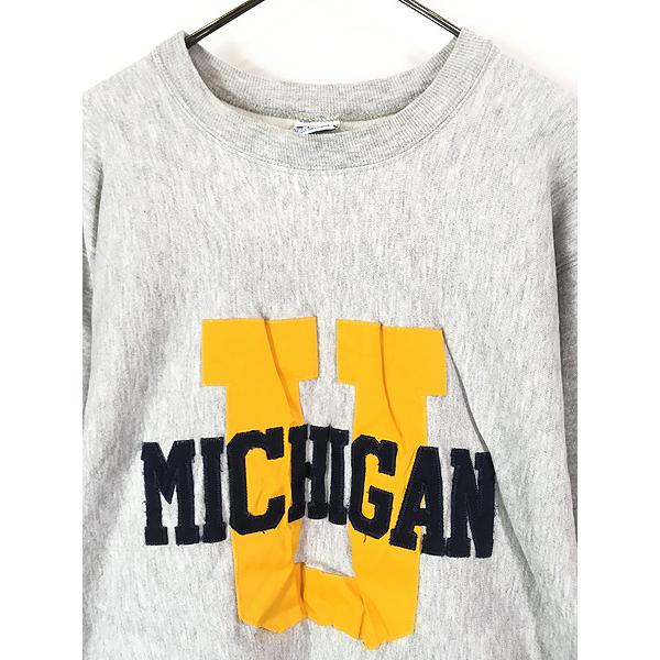 古着 90s USA製 Champion Reverse Weave 「MICHIGAN」 カレッジ 