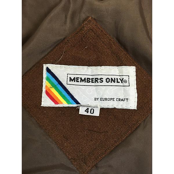 古着 80s Members Only 比翼 スタンドカラー ウール メンバーズ