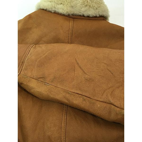 古着 70s 英国製 Owen Barry B-3 タイプ 本革 シープスキン レザー