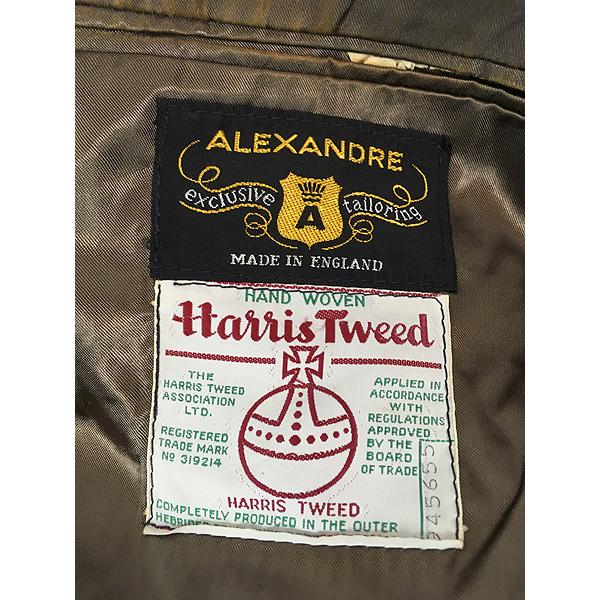 古着 60s 英国製 ALEXANDRE × Harris Tweed 3ボタン 上質 