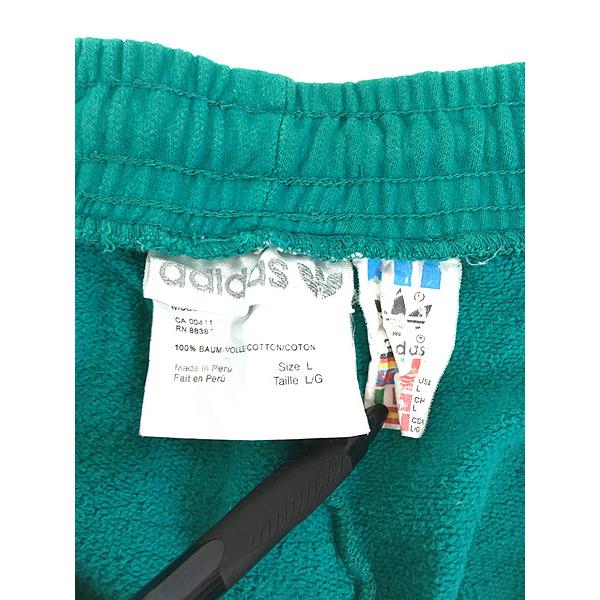 古着 90s adidas トレフォイル 刺しゅう 100% コットン スウェット