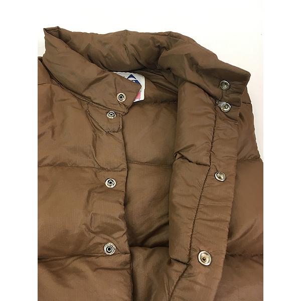 古着 80s USA製 GERRY 軽量 ボリューム ダウン ベスト 茶 M : 古着屋