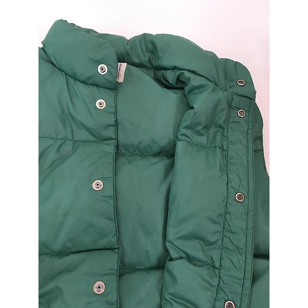 古着 80s campus 軽量 ボリューム ダウン ベスト 緑 M : 古着屋