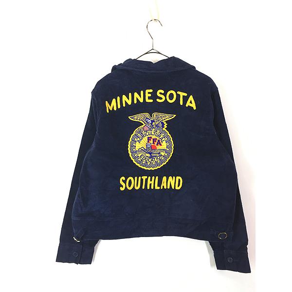 FFA ファーマーズジャケット 古着 00s- 「MINNESOTA」 豪華 チェーン 太畝 コーデュロイ FFA