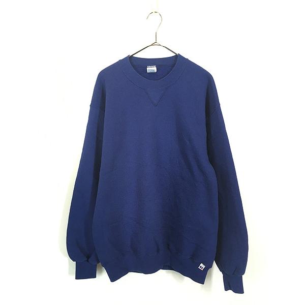 古着 90s USA製 Russell 無地 ソリッド 前V セットイン スウェット