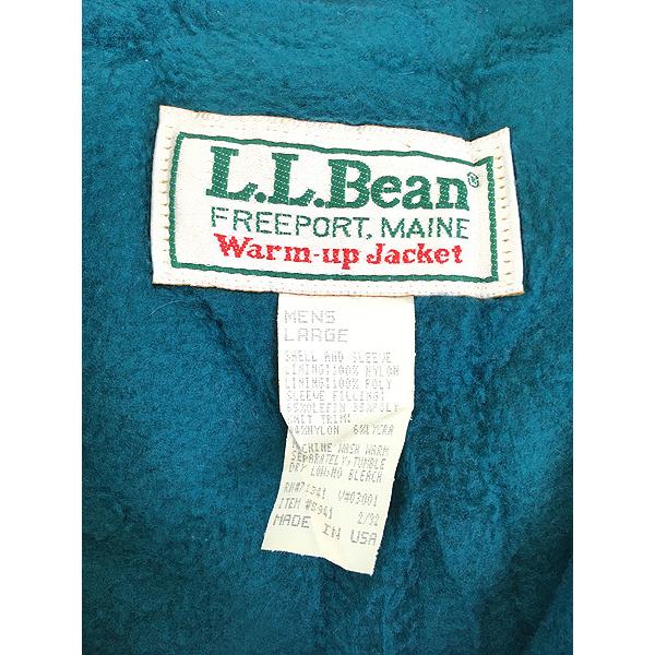 古着 80s USA製 LL Bean 「Warm-up Jacket」 フリース ライナー