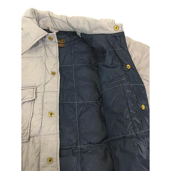 古着 70s Eddie Bauer スナップボタン グース ダウン キルティング シャツ ジャケット L位 古着 70s Eddie Bauer スナップボタン グース ダウン キルティング