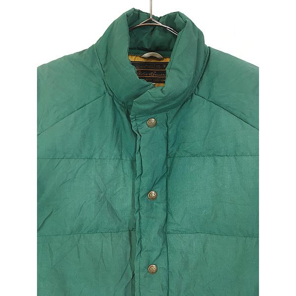 古着 80s Eddie Bauer コットン シェル グース ダウン ベスト