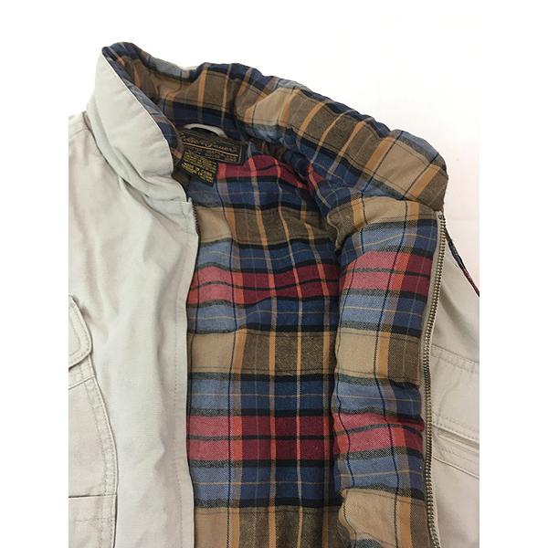 古着 90s Eddie Bauer チェック ライナー コットンキャンバス グース