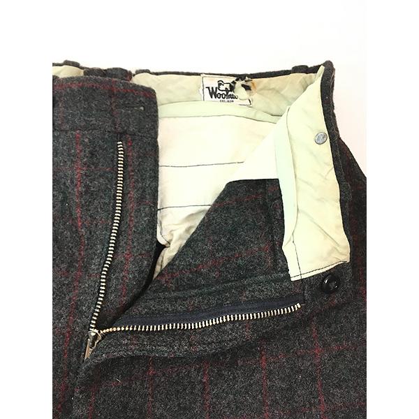 古着 70s WoolRich 名作 「MALONE」 ウィンドウ ペン チェック 防寒