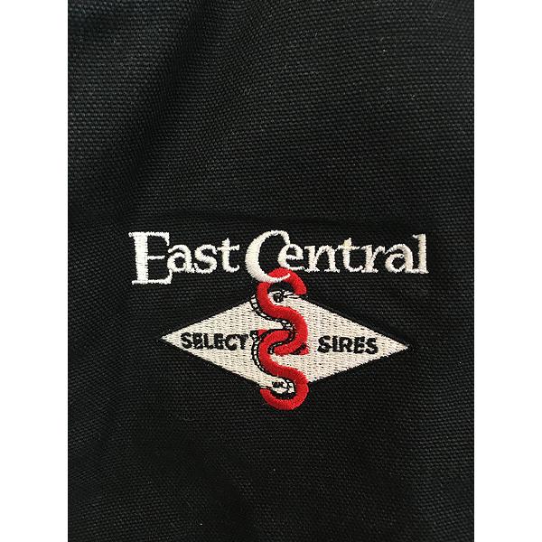 古着 90s Carhartt ブラック ダック 首リブ パデット ベスト M : 古着