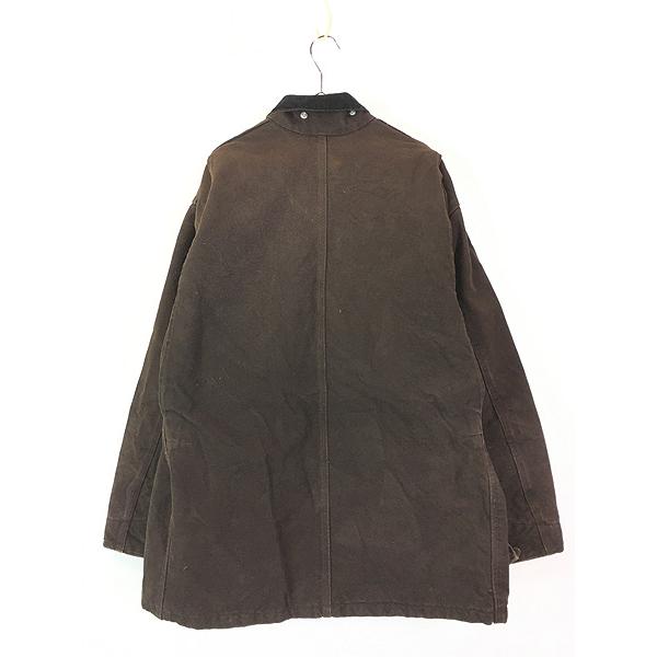 古着 Carhartt 裏地 ストライプ ブランケット ダーク ブラウン ダック