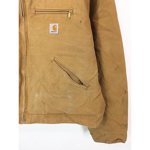 古着 90-00s USA製 Carhartt 裏地 ストライプ ブランケット ブラウン