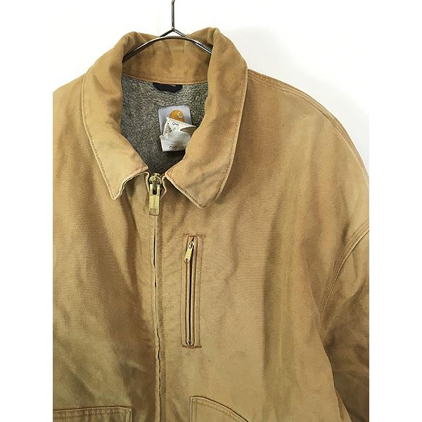 古着 Carhartt 裏ボア ブラウン ダック サンドストーン リッジ
