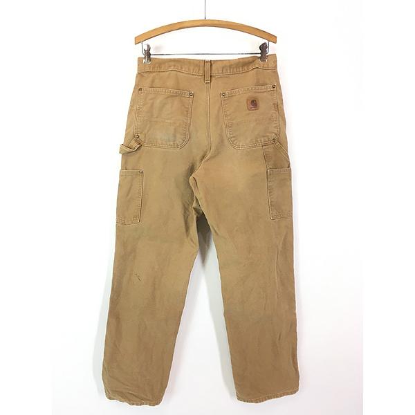 古着 Carhartt ブラウン ダック Wニー ペインター ワーク パンツ 古着 Carhartt ブラウン ダック Wニー ペインター ワーク パンツ