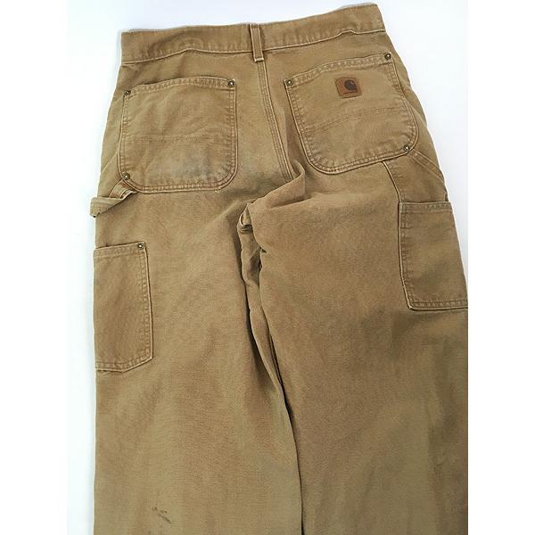 古着 Carhartt ブラウン ダック Wニー ペインター ワーク パンツ 古着 Carhartt ブラウン ダック Wニー ペインター ワーク パンツ