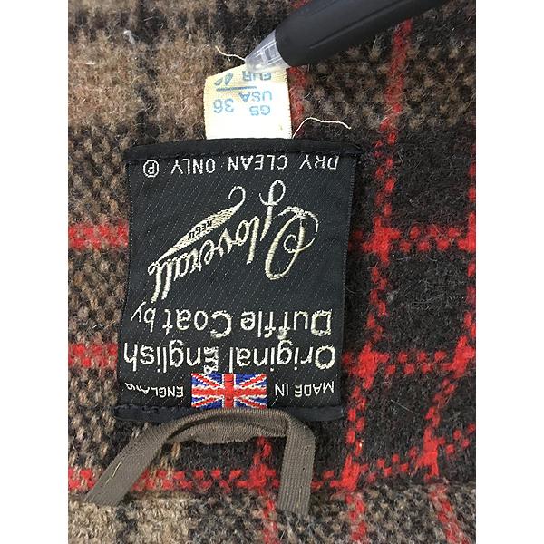 古着 70s 英国製 Gloverall トグル ボタン ウール ダッフル コート 36