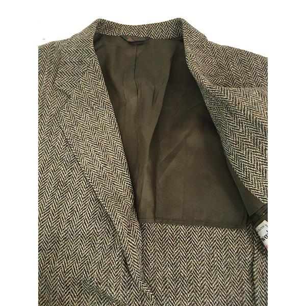 古着 80s USA製 KUPPENHEIMER × Harris Tweed クルミボタン 上質 