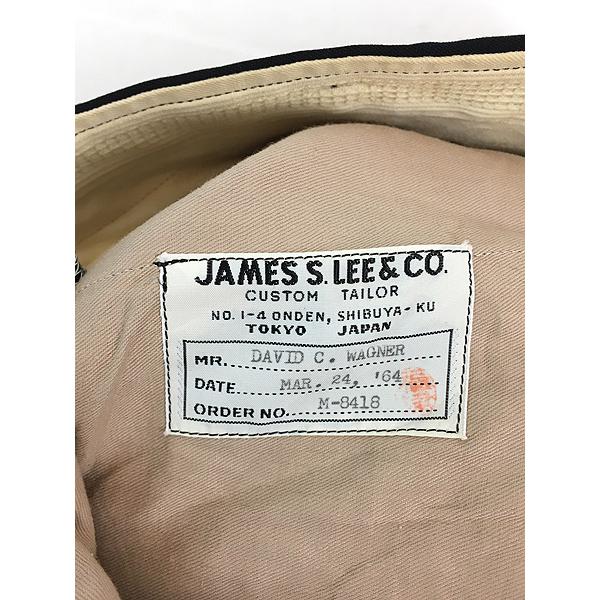 古着 60s 日本 渋谷 隠田製 JAMES LEE&Co ノータック ウール テーラー スラックス パンツ スリム W30 L26 古着 60s 日本 渋谷 隠田製 JAMES LEE&Co ノータック ウール テーラー