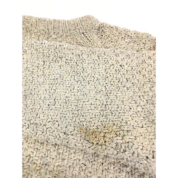 古着 80s BANANA REPUBLIC ローゲージ ヘビー ウール ハンド ニット